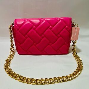 Classic Fashion Quilted Hot Pink Shoulder Bag, NWT